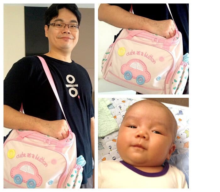 Diaper Bag on a dad