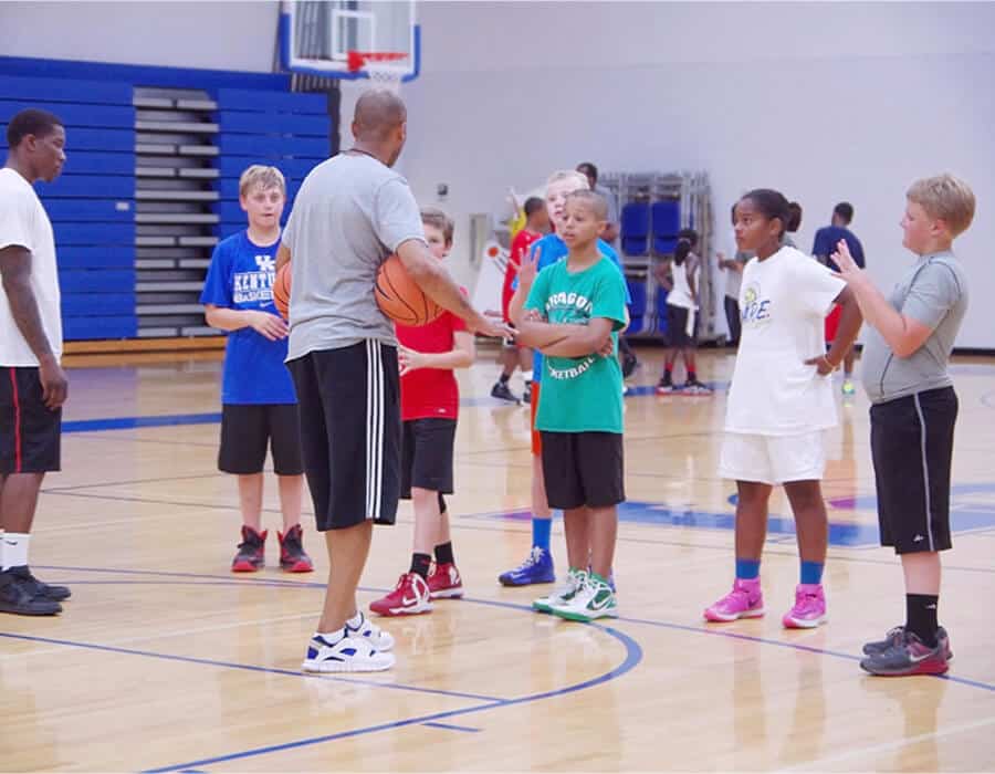 A basketball summer camp