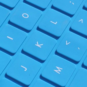 Blue computer keyboard