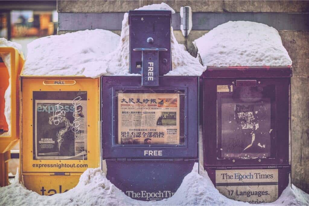 Magazines in the snow