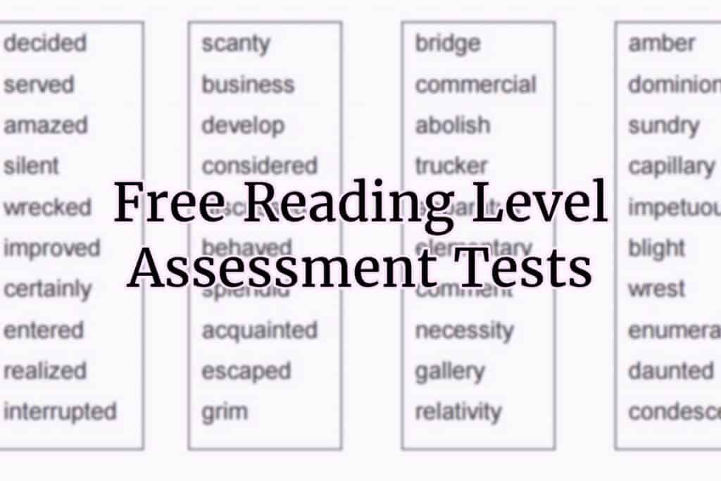 Reading Level Tests For Calculating Grade Competency Level Reading level tests for calculating grade competency level