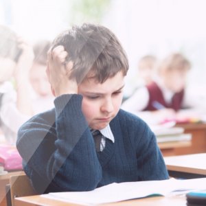 kid in school unhappy