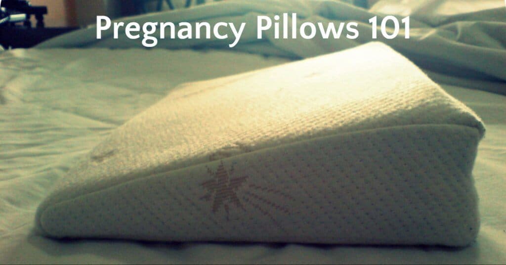 A wedge pregnancy pillow