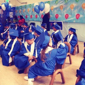 A preschool class graduation ceremony
