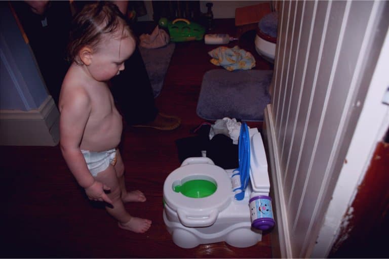 This toddler is going to be difficult to potty train!