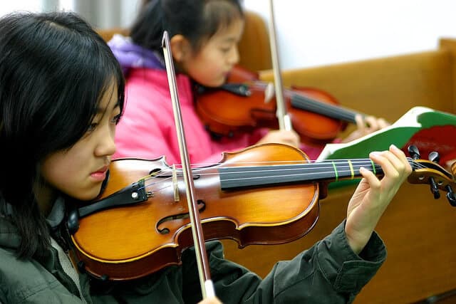 Learning to play an instrument teaches children how to concentrate and focus